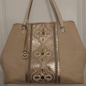 Brighton Gorgeous "Yasmin"  Canvas Tote, Bag $325 SALE!!! HP🌷🌺🌷🌺
